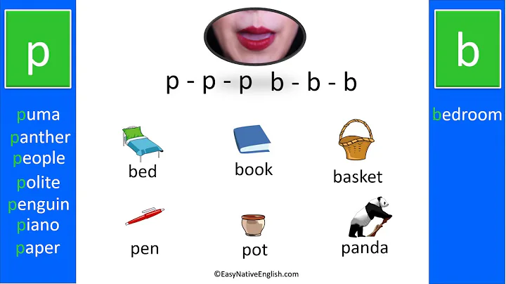 ESL VOICED B AND UNVOICED P CONSONANT SOUND PAIR | EASY NATIVE ENGLISH