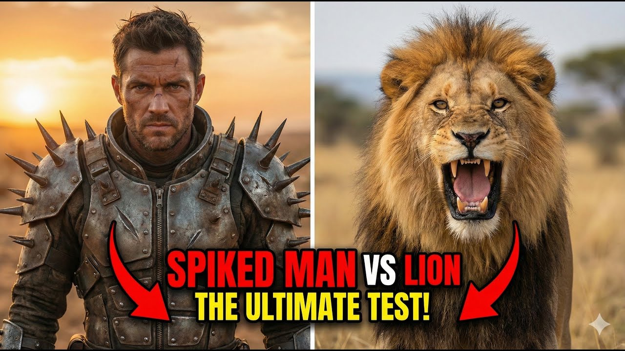 SPIKED MAN VS LION: The Most Dangerous Test Ever!