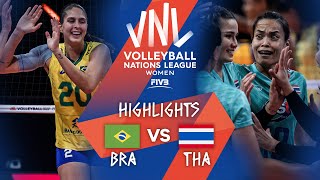 BRA vs. THA - Highlights Week 4 | Women's VNL 2021