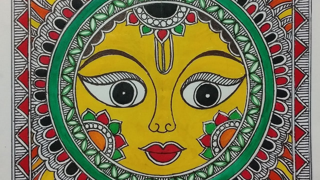 MADHUBANI PAINTING / Traditional Madhubani Painting / How to make ...