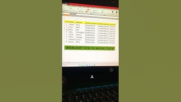 Highlight row on mouse click… excel tricks.. #excel #trending #trend #viralvideo #learning #d-one