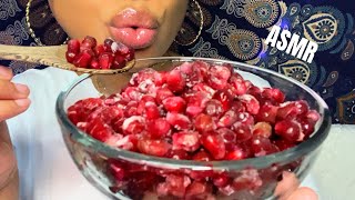 ASMR | Eating Frozen Pomegranate Seeds ❄️🥶