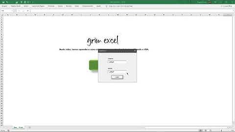 Como criar um sistema de login no excel (VBA)