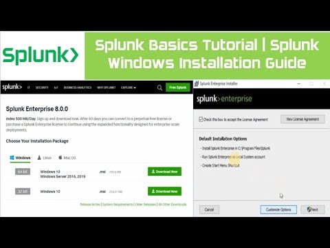 Splunk Basics Tutorial | How To Setup Splunk | Splunk Windows Installation Guide