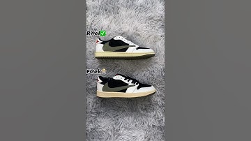 Real Vs Fake Travis Scott Olive Jordan 1 Low #sneakerhead #sneakers #viral