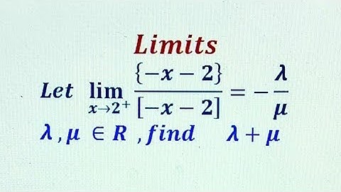 Limits involving greatest Integer Function and fractional part function. RHL and LHL.