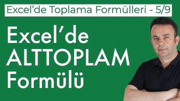 #Excel Toplama Formülleri 5/9 - ALTTOPLAM İŞLEVİ Formülü - 763.video | Ömer BAĞCI