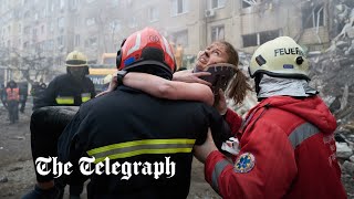 Woman rescued from rubble of apartment after Dnipro missile strike | Ukraine war
