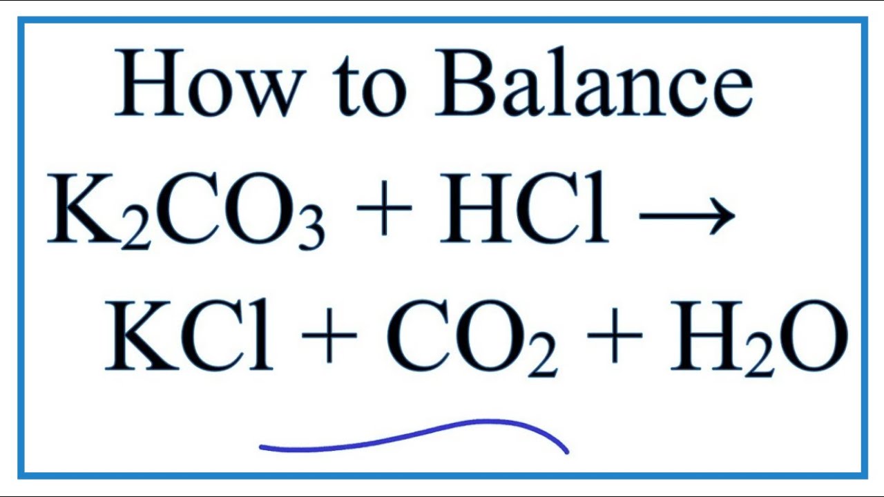 K2co3 hcl сокращенное ионное