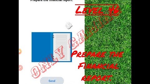 Easy game level 46 prepare a financial report solutions