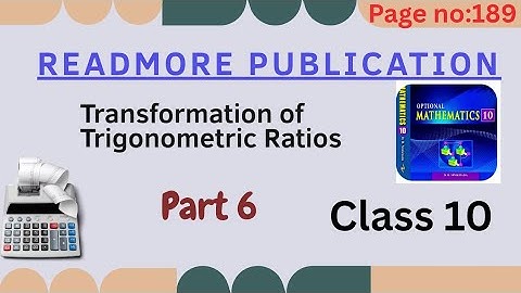 Transformation & Solutions of Trigonometric Ratios | Class 10 NEB Board Nepal||@pranbimaths
