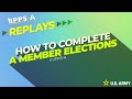 Ippsa replays complete a member elections