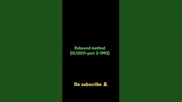 Hardness test on concrete