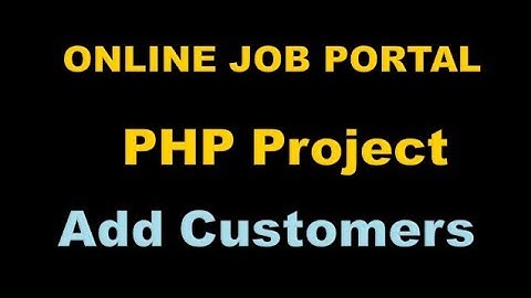 Online Job Portal Project In PHP - Php Project Tutorial (Hindi) - 7