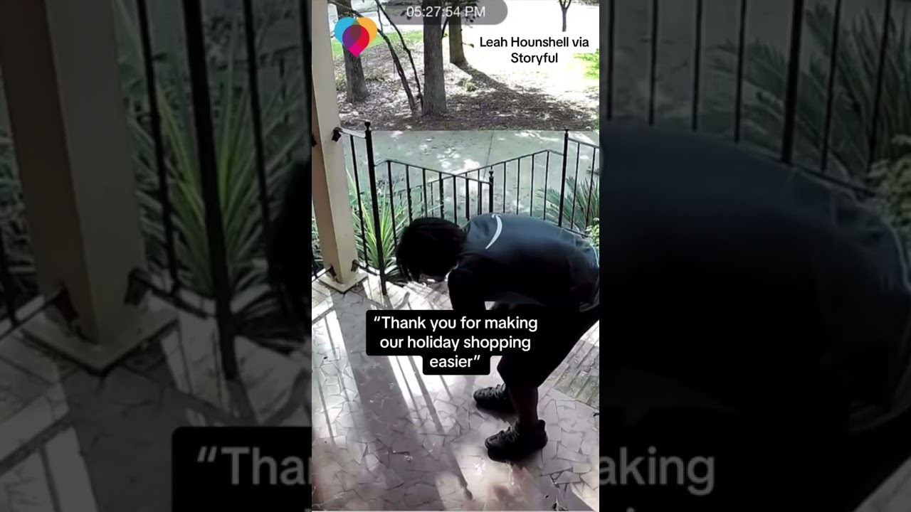 Amazon delivery driver finds surprise on customer's porch #shorts