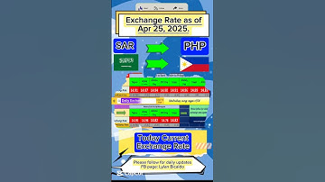 Saudi Riyals to Philippine Peso exchange rate as of Apr 25, 2025. #exchangerate #saudiriyalrate #ofw