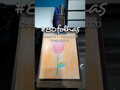 #80folhas caderno 1 - 020: Rosa cítrica