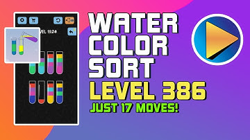 Water Color Sort Level 386 Walkthrough [17 Moves!]