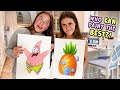 Sister VS Sister Painting Challenge!! (Spongebob edition)