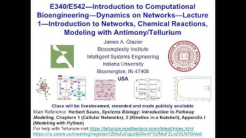 E340/542 Network Modeling, Lecture 1, Network Basics, Tellurium [James Glazier] August 27, 2024