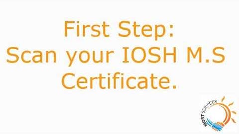 Verification IOSH M.S