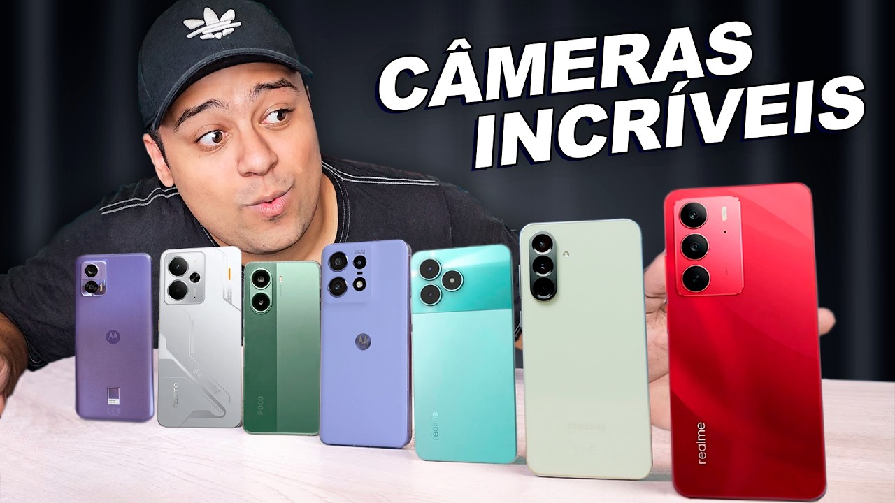 TOP 7 Celulares BARATOS com CÂMERAS INCRÍVEIS e que RODA TUDO em 2026!
