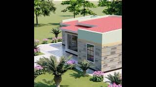 FLAT ROOFTWO BEDROOM DESIGN  WITH IRONSHEETS