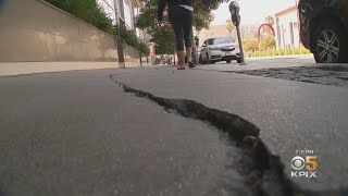 KPIX Original Report: Sidewalk Sinking Fast In Mission Bay Neighborhood