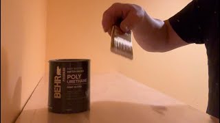 Polyurethane painting with #behr #polyurethane #paint #getajob #howtopaint #semigloss
