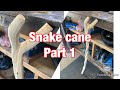 How to carve a snake walking stick