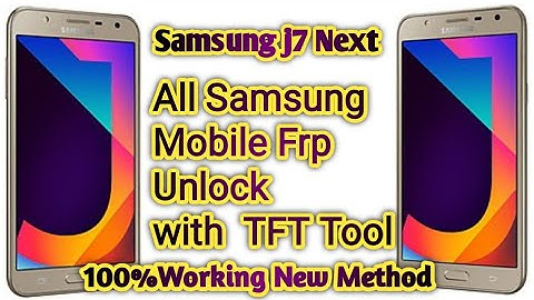 Samsung j7 Next Frp unlock with TFT MTP Bypaaa Tool All Samsung Mobile Frp Unlock New Method