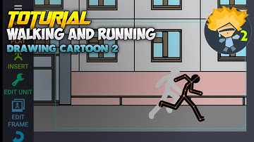 TOTURIAL walking and running in drawing cartoon 2