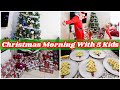 CHRISTMAS MORNING | CHRISTMAS MORNING WITH 5 KIDS! OPENING PRESENTS