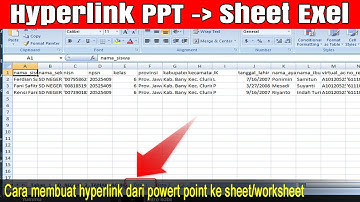 Cara Hyperlink Powerpoint ke Sheet Excel