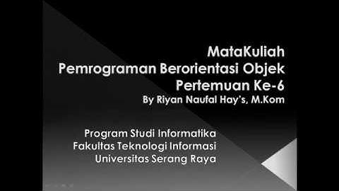 Materi PBO Pertemuan Ke-6