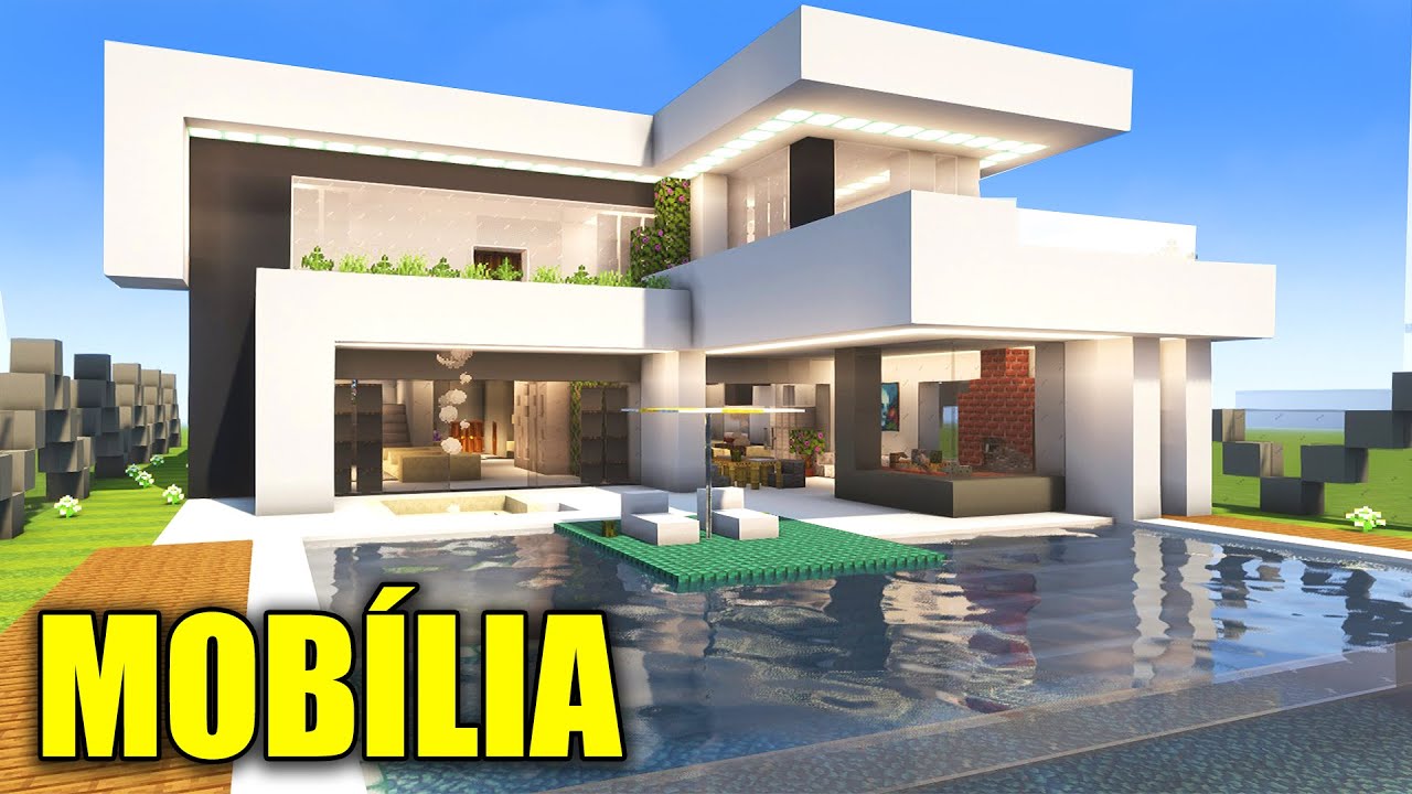 Minecraft - Como fazer uma Casa Moderna com Mobília 