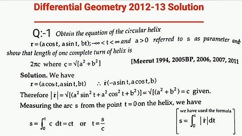 Hnbgu 2012-13 Differential Geometry Paper solution#question paper#playlist#telegram#links👇
