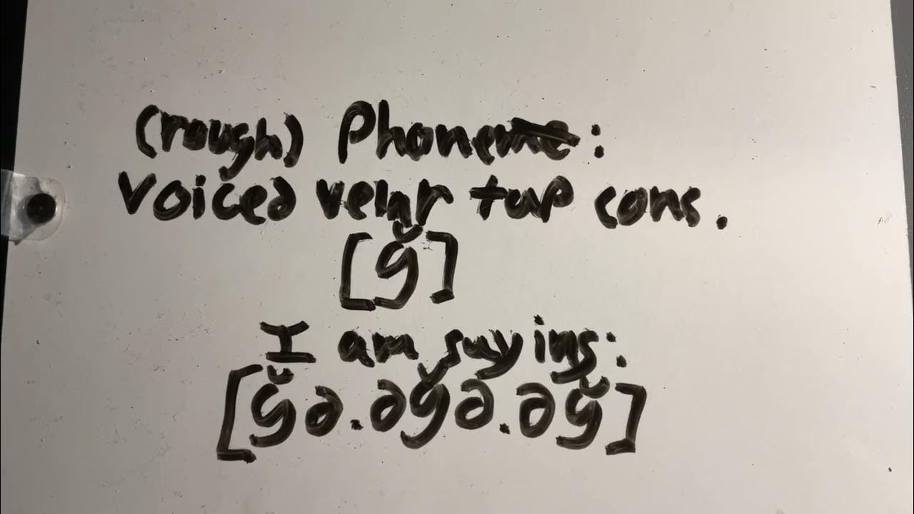 (Rough) [ɡ̆] voiced velar tap/flap consonant YouTube