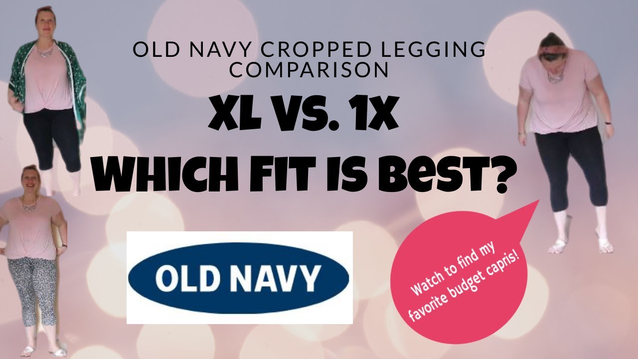 OLD NAVY XL VS 1X leggings comparison video