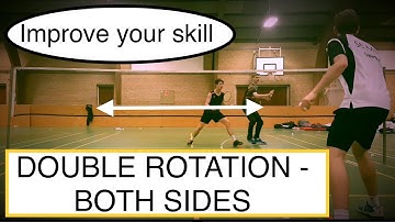 BADMINTON EXERCISE #61- DOUBLE ROTATION FRONT COURT, BOTH SIDES