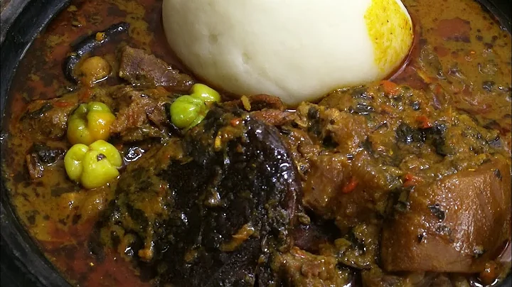 BANGA SOUP WITH POUNDED YAM/STARCH
