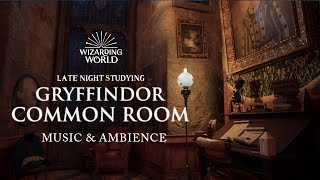 Late Night Studying in Gryffindor Common Room | Harry Potter Music & Ambience | 3 Hours