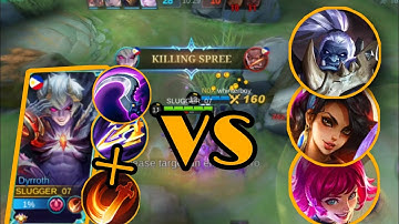 DYRROTH GAMEPLAY~HOW TO DESTROY THIS META HERO USING DYRROTH + BUILD~RTC ML GAMEPLAY