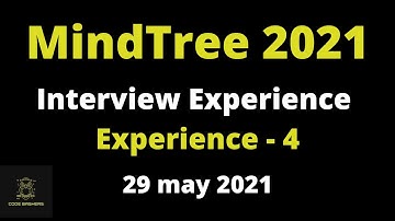 Mindtree interview experience 2021 | Mindtree Technical Round Questions | Experience 4 | 29 may 2021