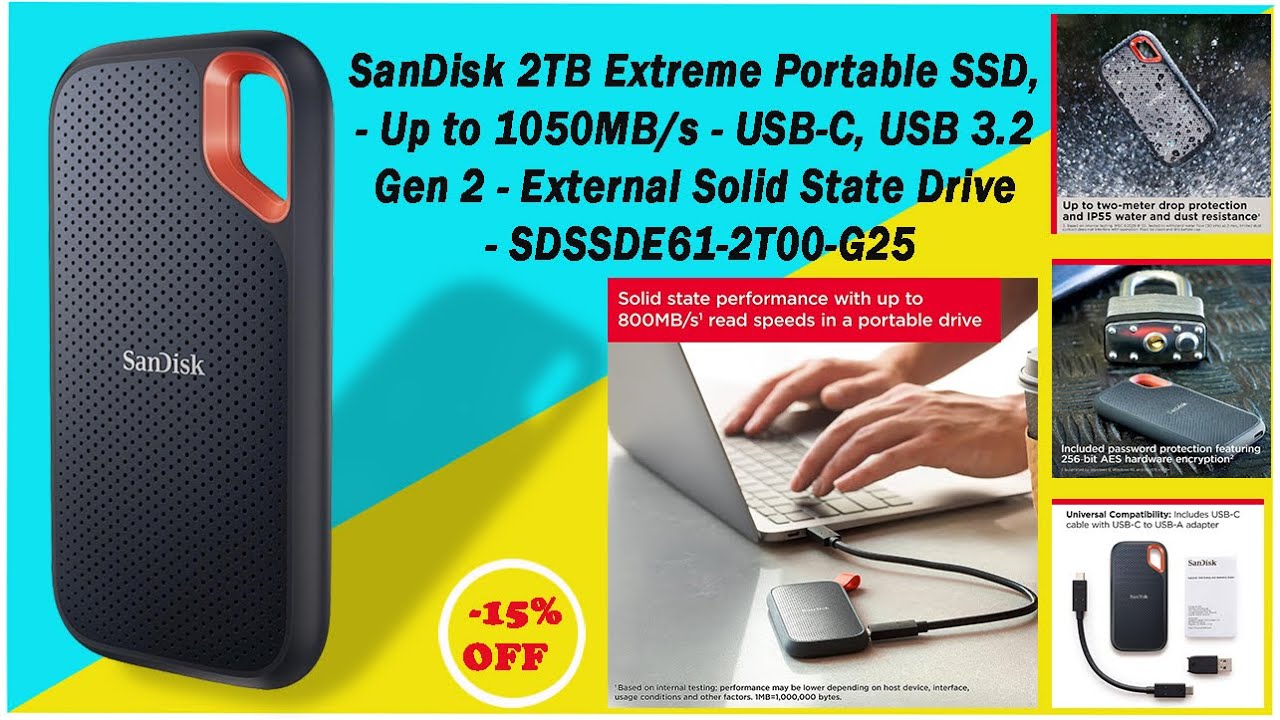 SanDisk 2TB Extreme Portable SSD । Best Extreme Portable SSD 2023