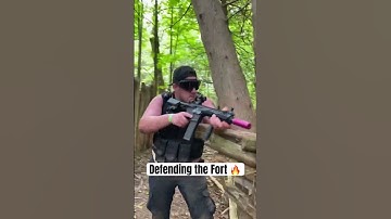 Defending the forest Fort 🔥 #airsoft #cqb #foret #defend #skirmish #foryou #shorts #ctf