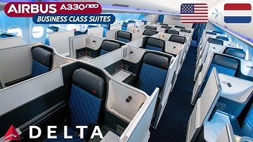 DELTA ONE SUITES A330-900neo Business Class from New York to Amsterdam
