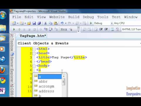 Viusal Web Developer Tutorial 3 - The most important element on a Web Page