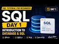 SQL Tutorial for Beginners | SQL Day 1 | Database, DBMS &amp; RDBMS Explained