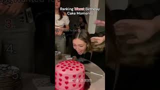 Ranking Worst Birthday Cake Moments😂 #funnymemes #funny